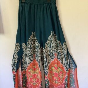 Natural Life Teal Gathered Waist pants